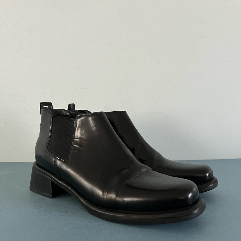 Cole Haan Black Leather Pull On‎ Mens Chelsea Boots
